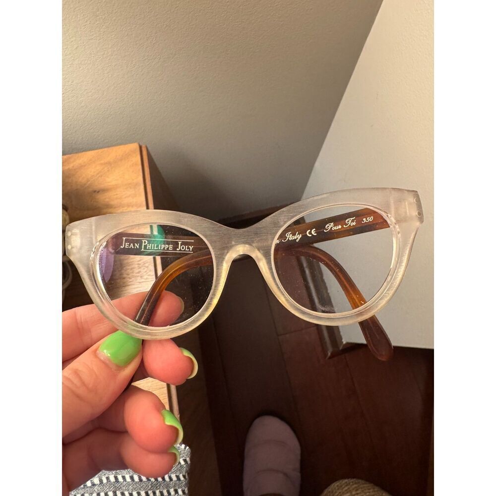 Jean Philippe Joly Pour Toi 350 Vintage Cat Eye Eyeglasses Clear Tortoise Italy - Picture 1 of 12